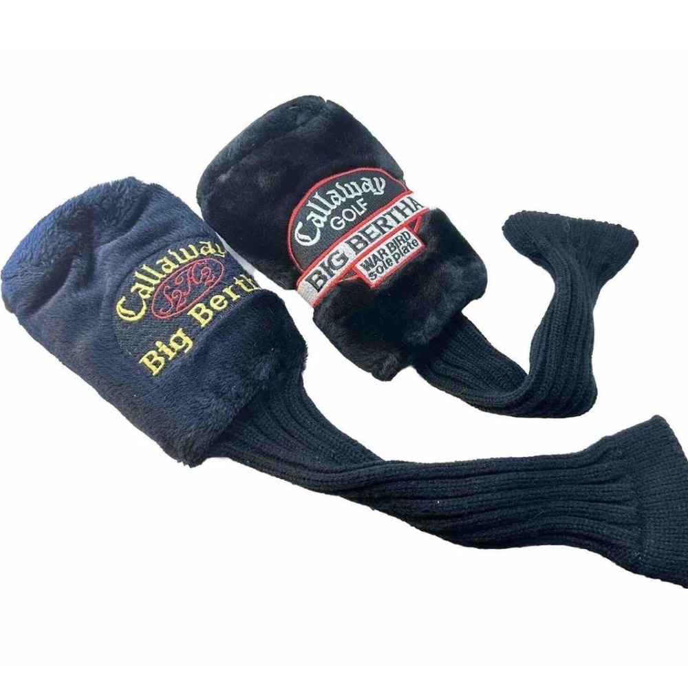 Callaway Golf Big Bertha War Bird Driver Headcover Black Fur Knit Sock